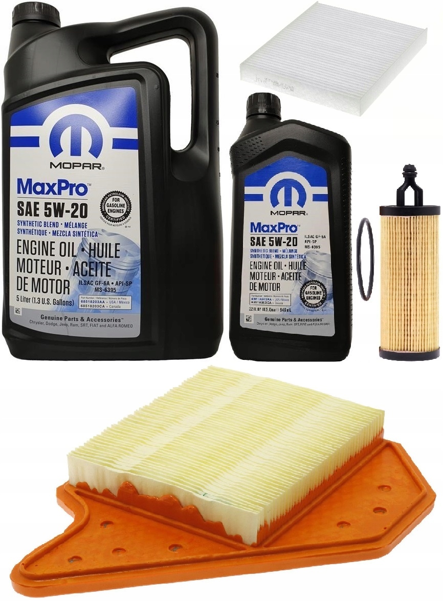 Mopar 5W20 6L Filtry Grand Caravan 3,6 2014-2020