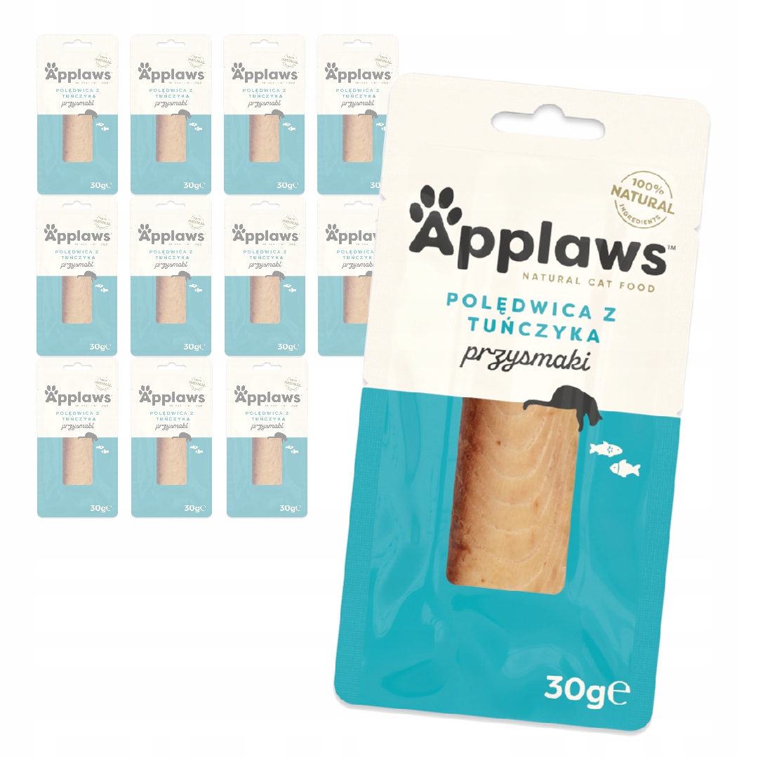 Levně Applaws Cat Pomladinka Tuňák v rybí omáčce 12x30g Pamlsek Pro Kočky