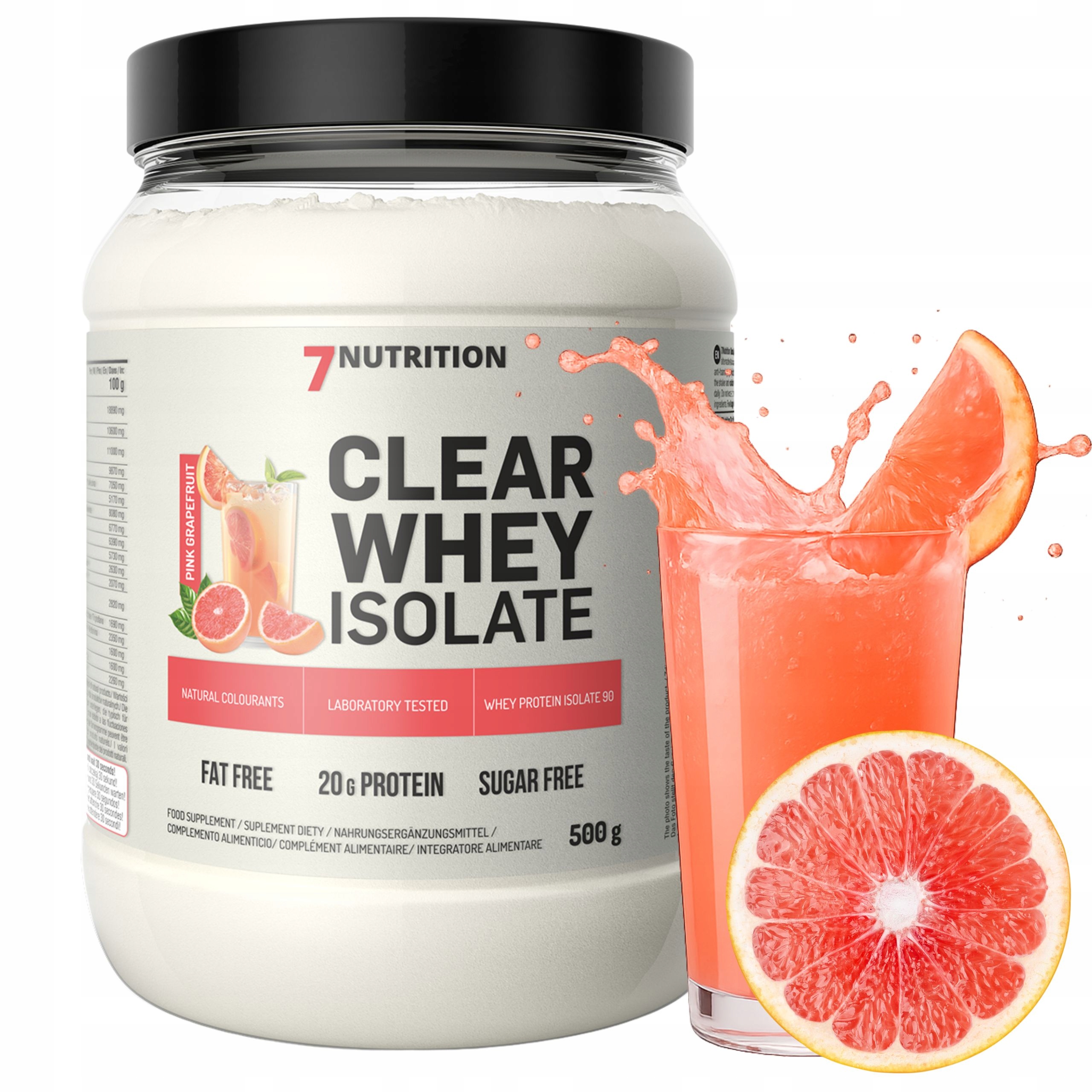 Proteinový Izolát 7Nutrition Clear Whey Bílkoviny na hubnutí Keto dieta 500 g