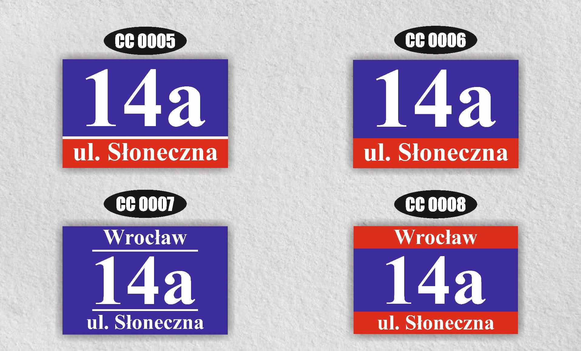 NUMER NA DOM TABLICZKA ADRESOWA Z NUMEREM DOMU | 32x21 cm | PCV | KOLOR Grubość 3 mm