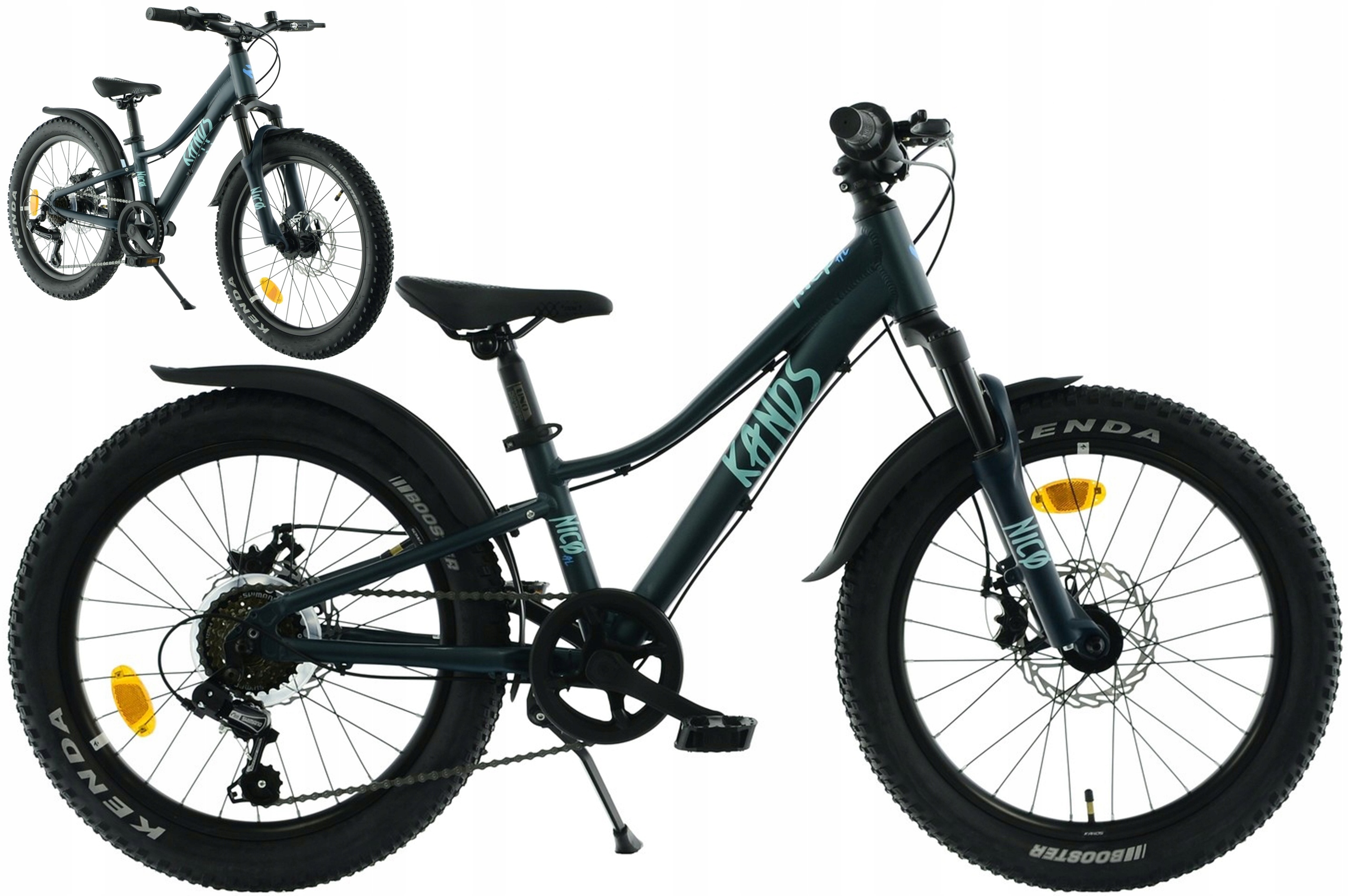 Rower dziecięcy 20" Kands Nico Am 2XT ciemnozielony R25