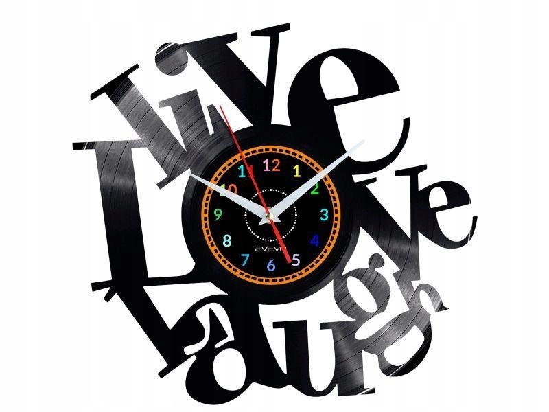 Live Love Laugh Nápad na Dárek Nástěnná Dekorace z vinylové desky