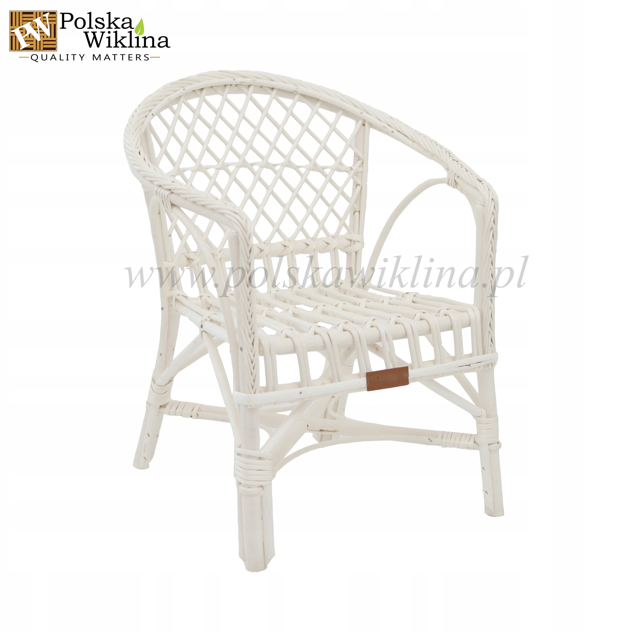 

Fotelik Wiklinowy Dla Dzieci Ażur Biały Stylowy