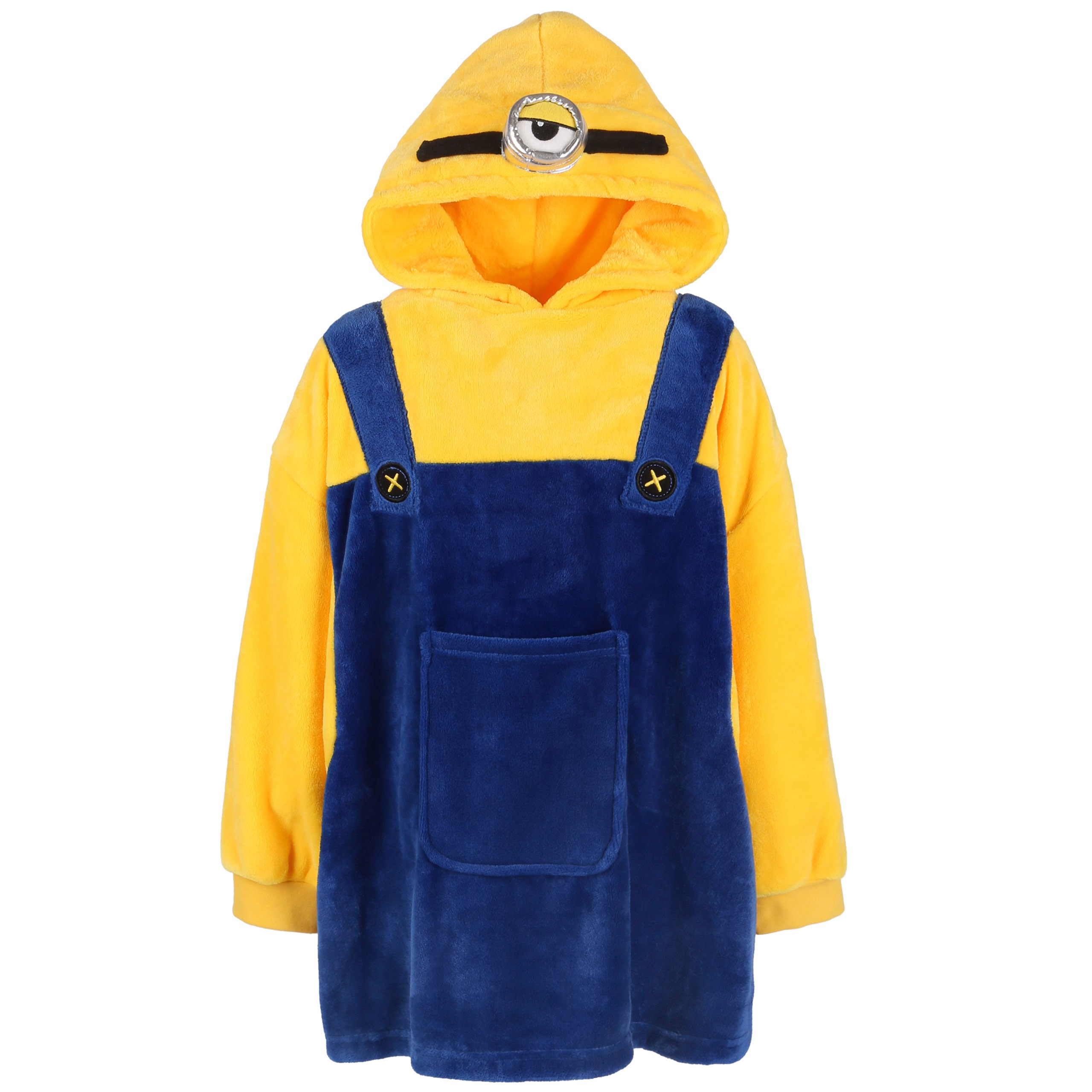 

Żółta, ciepła bluza oversize z kapturem Minionki