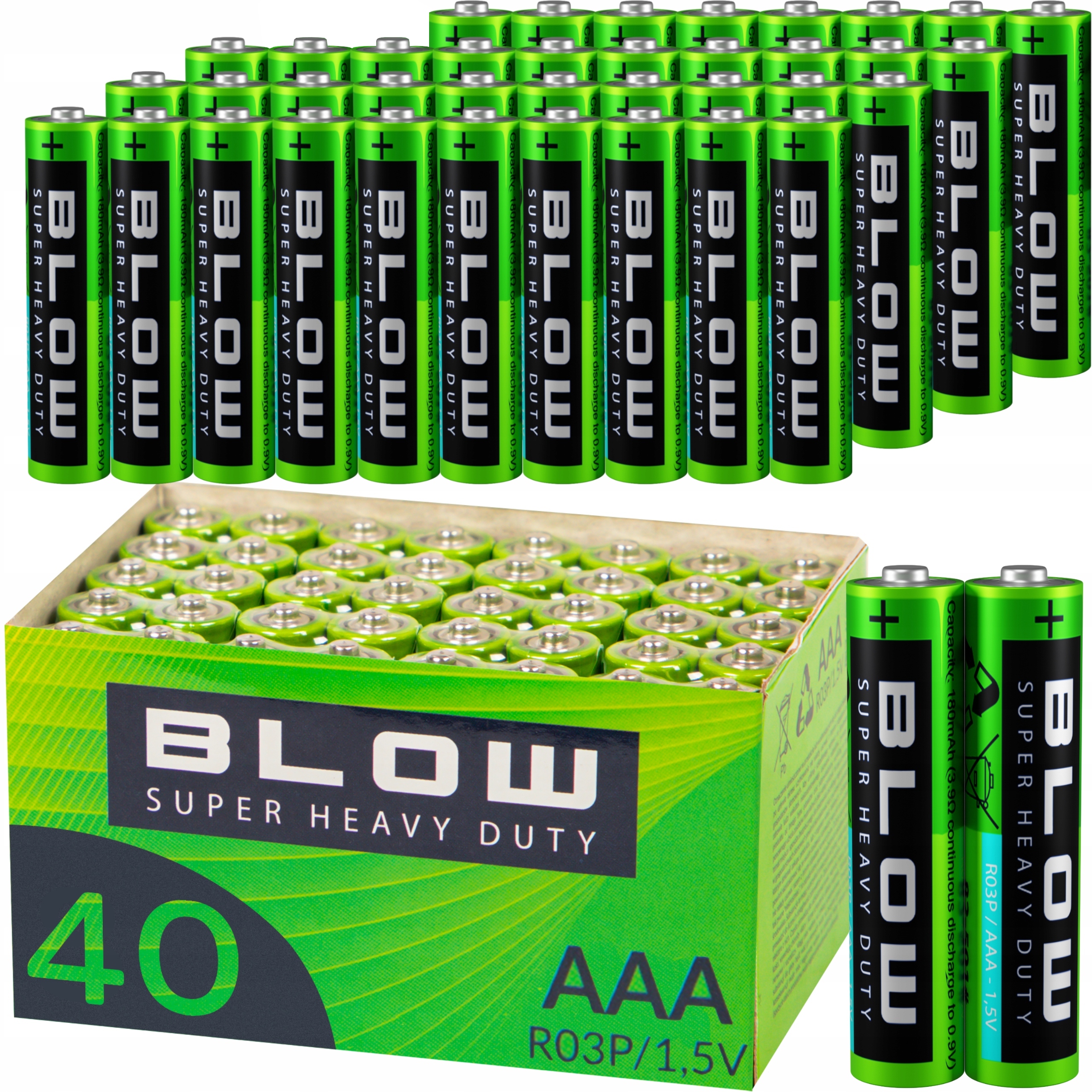 40 × цинк-углеродная батарея Blow AAA (R3) 1 шт.