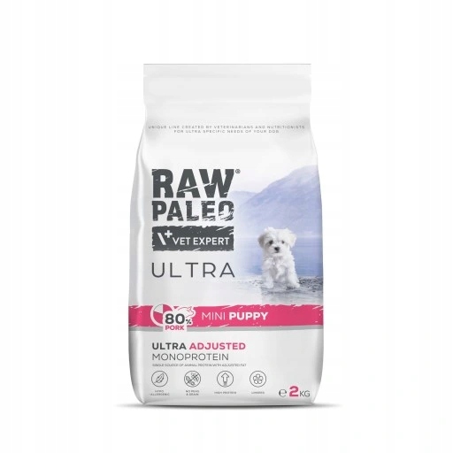 Raw Paleo Ultra Mini karma sucha dla Szczeniąt z Wieprzowiną 2kg