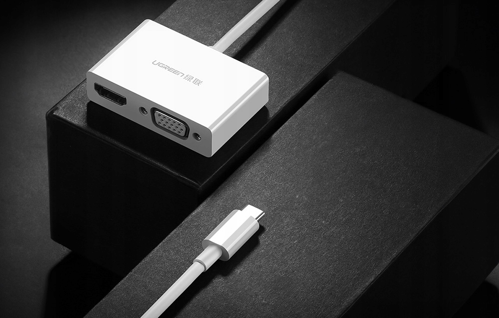 UGREEN WYTRZYMAŁY ADAPTER PRZEJŚCIÓWKA VIDEO USB-C DO HDMI VGA 4K1080P Marka Ugreen