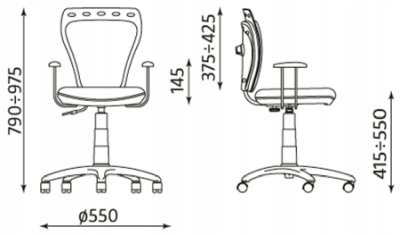 Fotel obrotowy dla dziecka do biurka Ministyle white SUPERSTAR piosenkarka Kolekcja MOTYLE