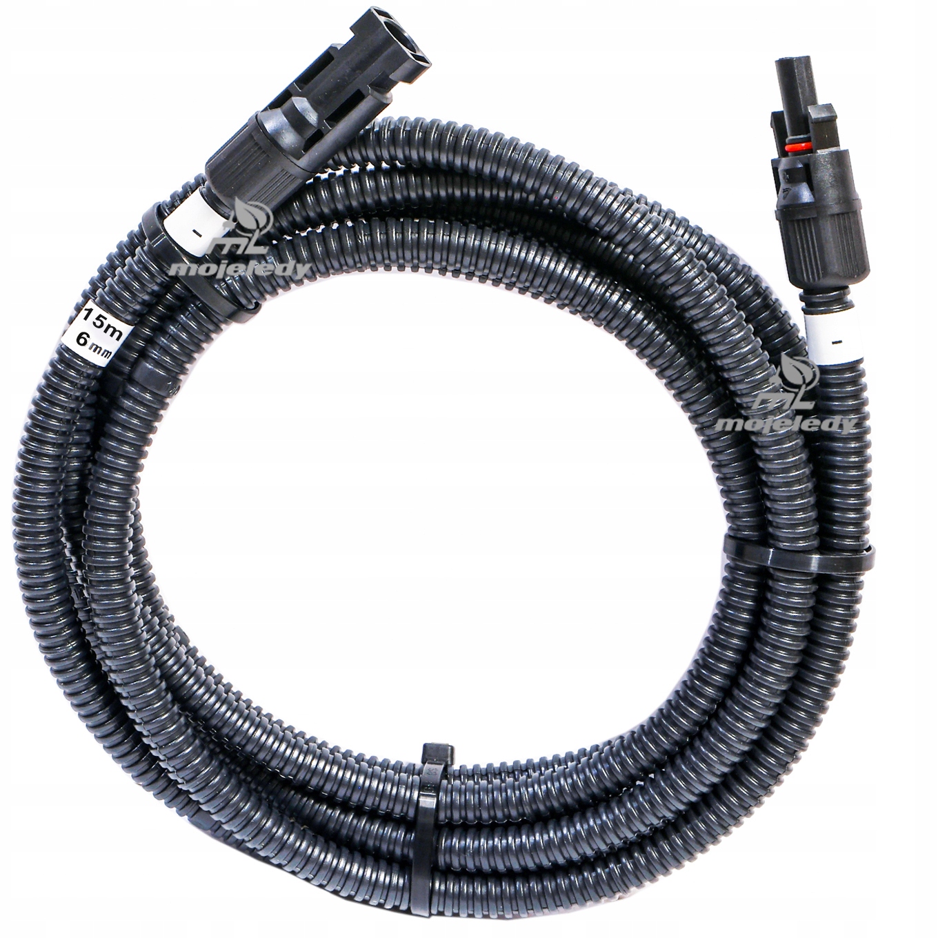 15 m solární Pv kabel 6 mm kovaný MC4 – mínus v Uv záření