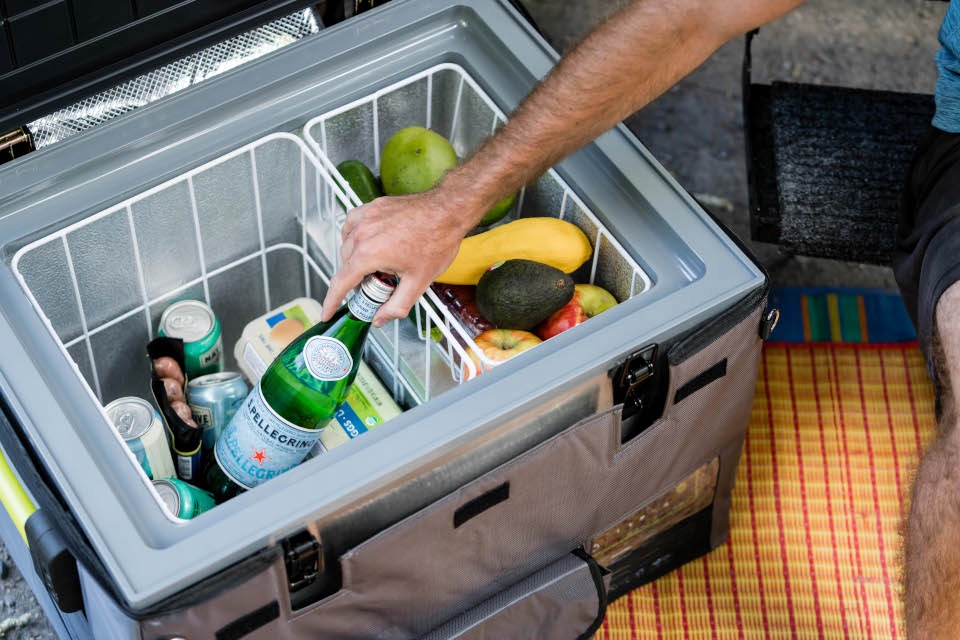 Lodówka kompresorowa 52,6L z zamrażalką 12V/230V i stacja zasilania 1516Wh Rodzaj elektryczne