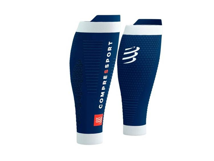 COMPRESSPORT Opaski kompresyjne na łydki R2V3 estate blue/white T4 Marka Compressport