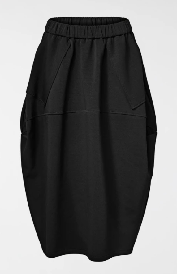 Wendy Trendy spódnica bombka czarna Uni XXL 44/46 bawełna Italia