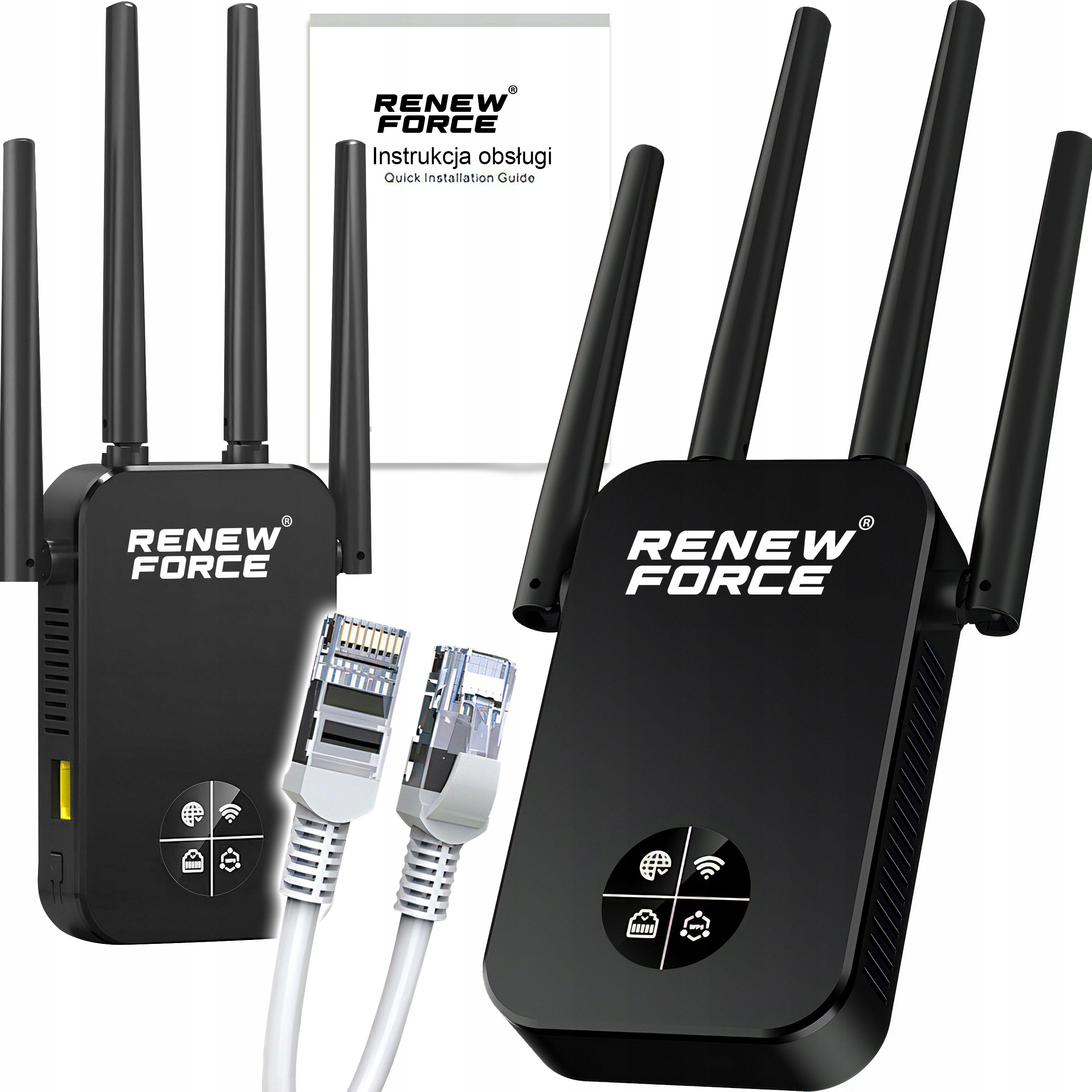 Zesilovač signálu Wi-Fi repeater 1200Mbps 5GHz 2.4GHz 4 antény Výkonný