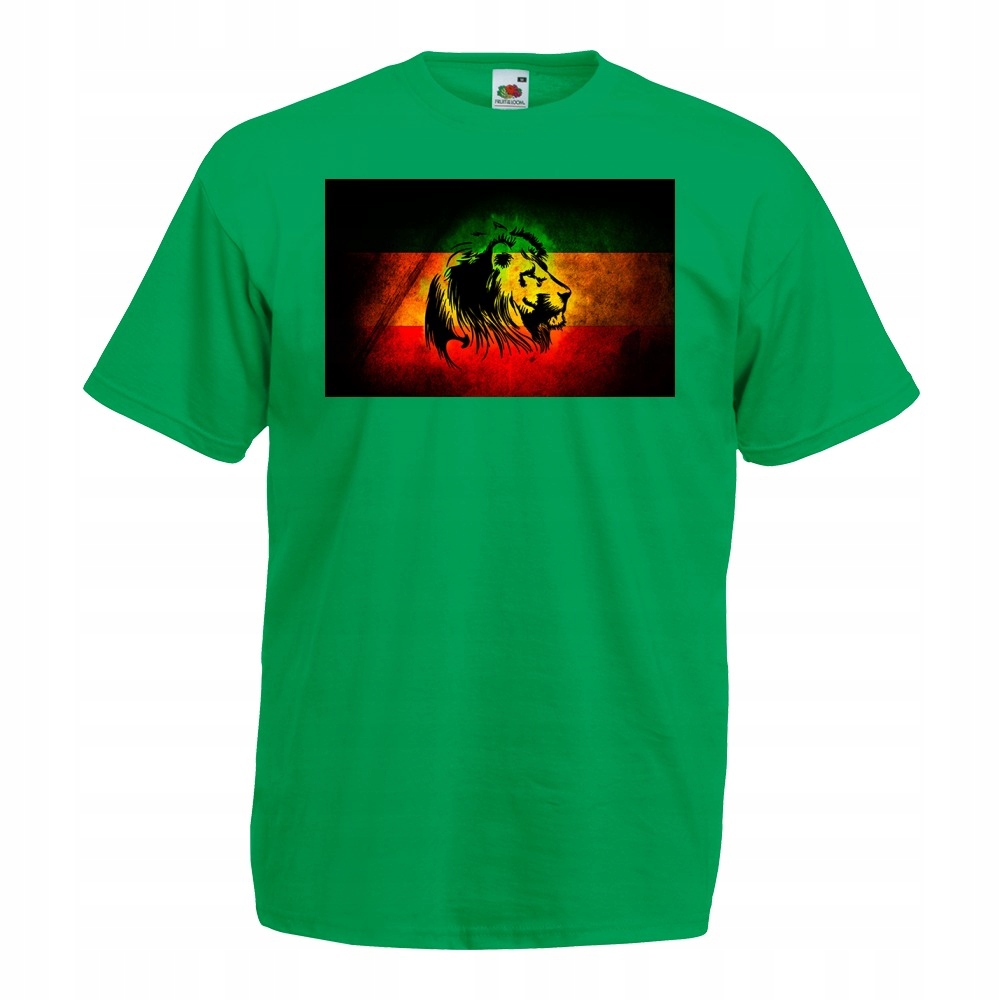 

Koszulka z nadrukiem reggae lew rasta one love M