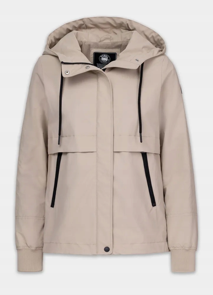 Dámský krátký kabát s kapucí Pitbull Avalon s vysokým stojáčkem