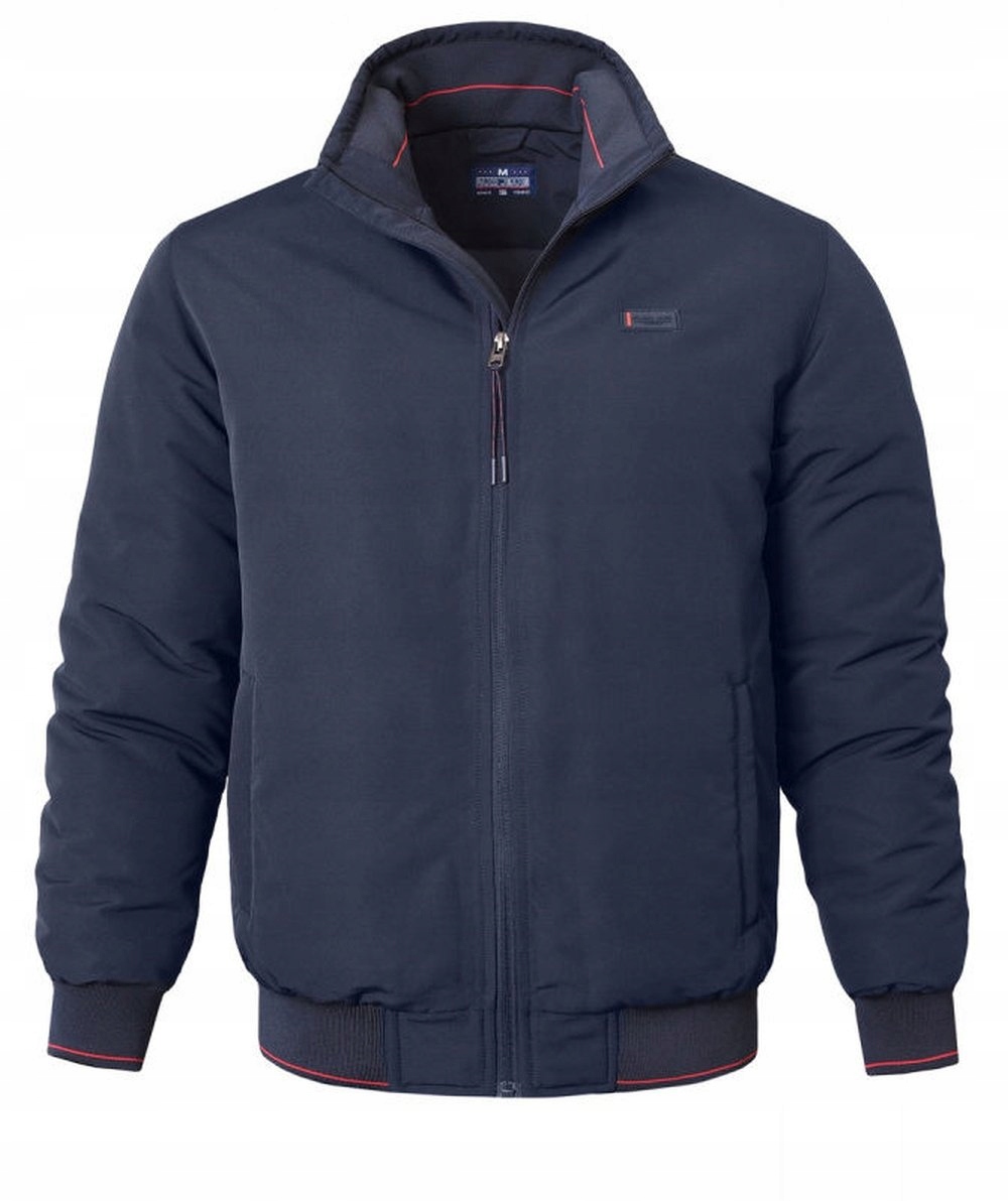 Zateplená zimní bunda s vysokým límcem Pako Jeans modrá XL