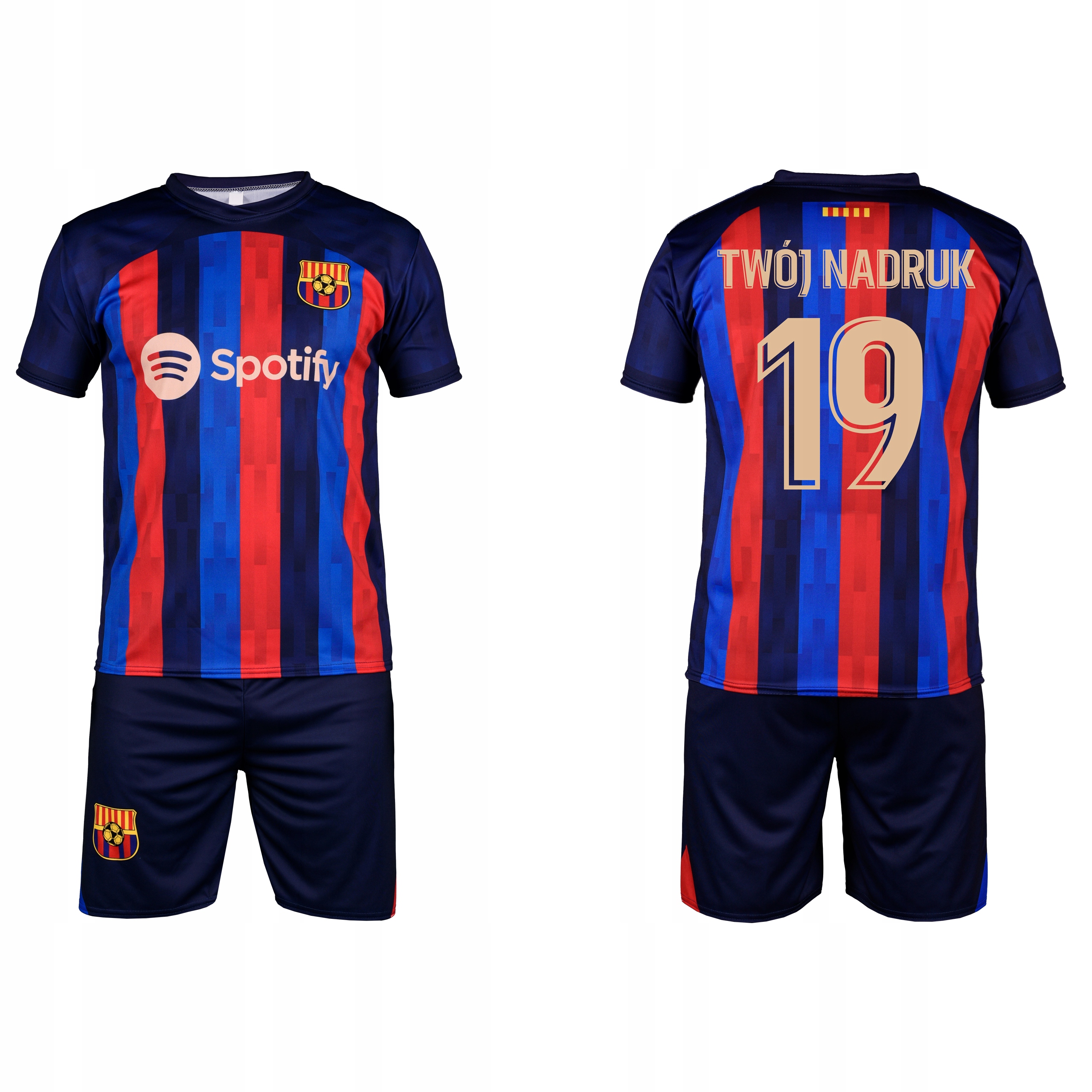 

Strój sportowy Barcelona Twój Nadruk 128 cm