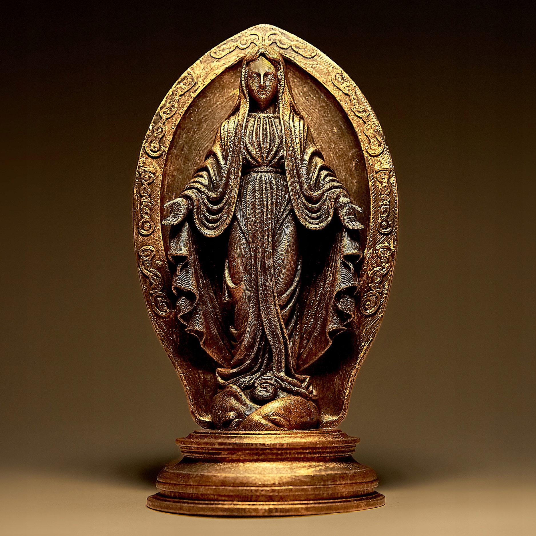 Matka Boží Maria Dekorativní figurka 20 cm Ručně malovaná 3D