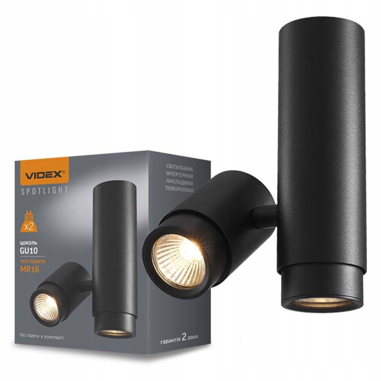 Halogenové nástěnné svítidlo Spot Stropní Svítidlo 1x GU10 Černá Ariza Videx