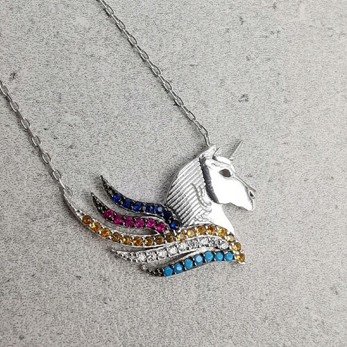 Náhrdelník jednorožec ve stříbře
