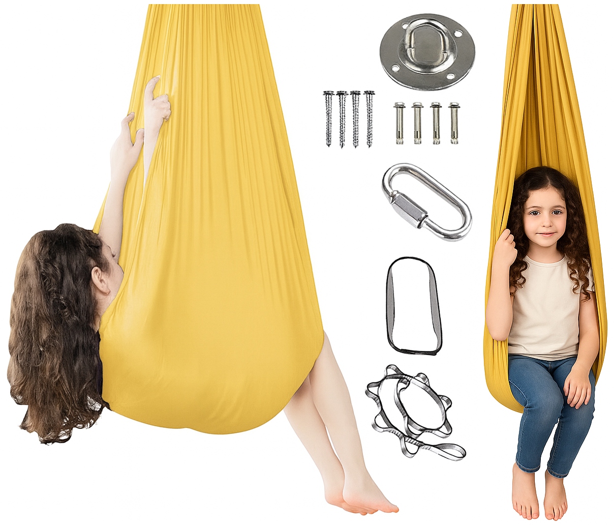 Senzorická Houpací Síť Pro Děti, Terapeutická Houpačka, Prémiový Akrobatický Šátek