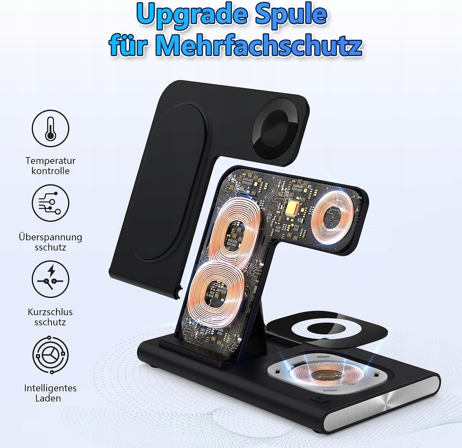 Jeenek Ładowarka 4w1 Stacja Ładowania Bezprzewodowa Dla Apple — miniatura 3