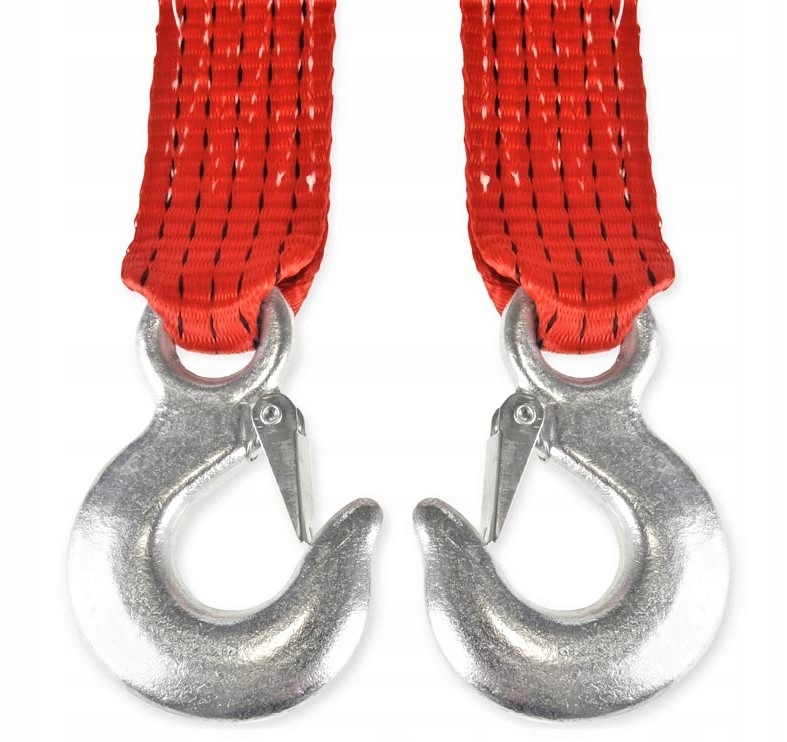 MOCNA LINA PAS HOLOWNICZY 7500KG 5M Z HAKAMI Długość maksymalna 5 m