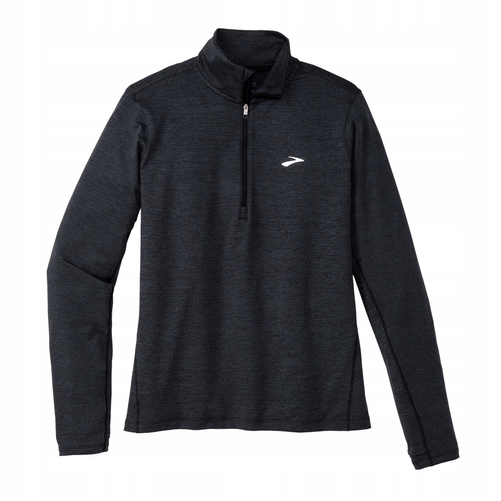 Longsleeve do biegania damski Brooks Dash 1/2 Zip 2.0 htr black