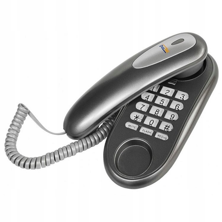 Telefon stacjonarny przewodowy Dartel LJ-330 grafitowy Dla Seniora