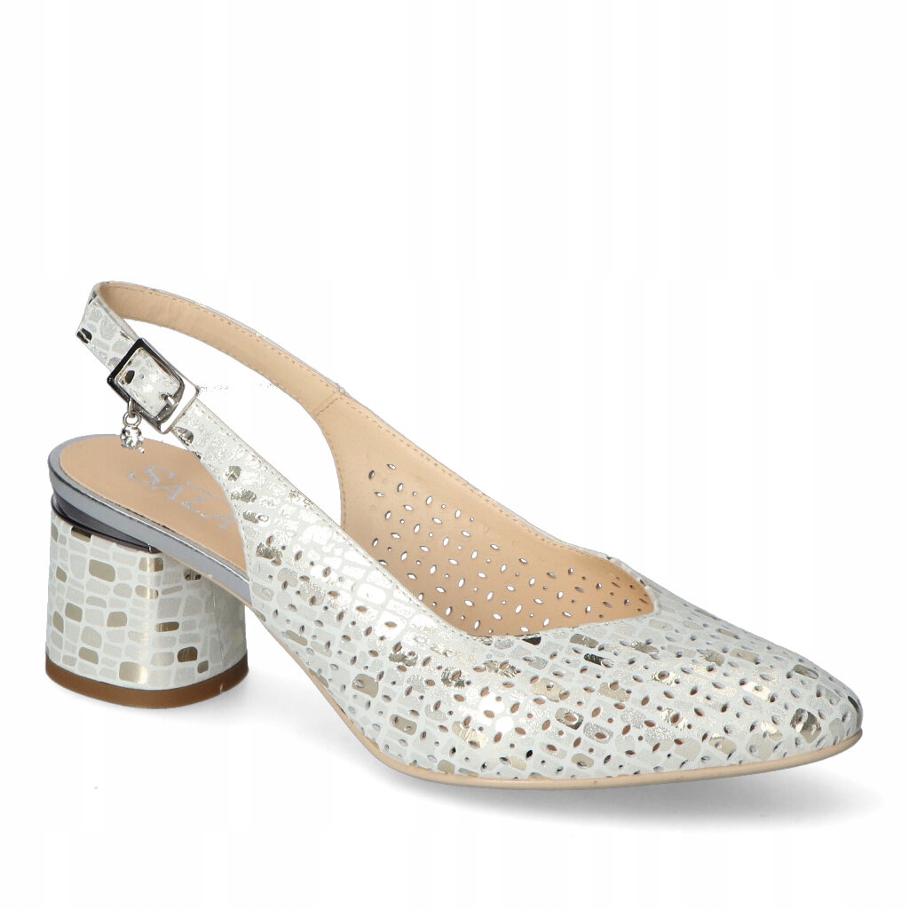 Dámské sandály Sala Stříbrné Lico Kožené 37