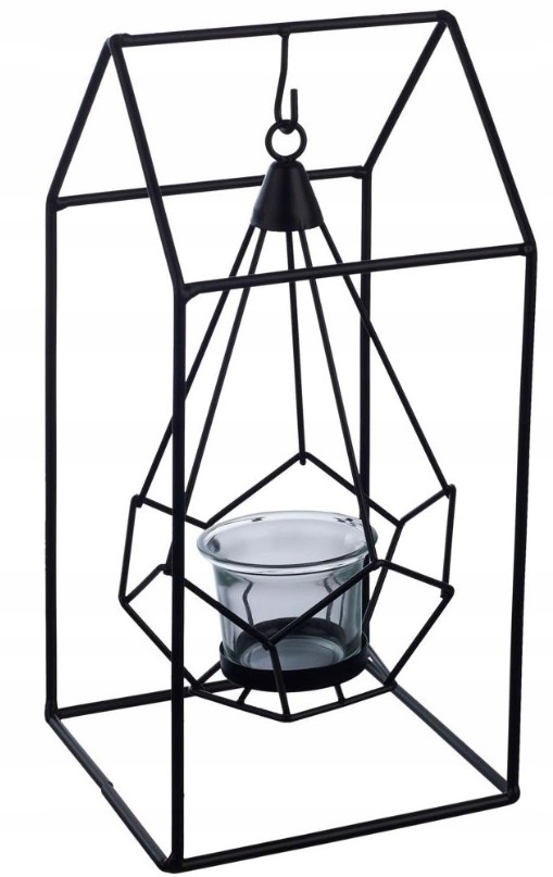 

Latarenka Lampion Latarnia House Metal Czarna AM07