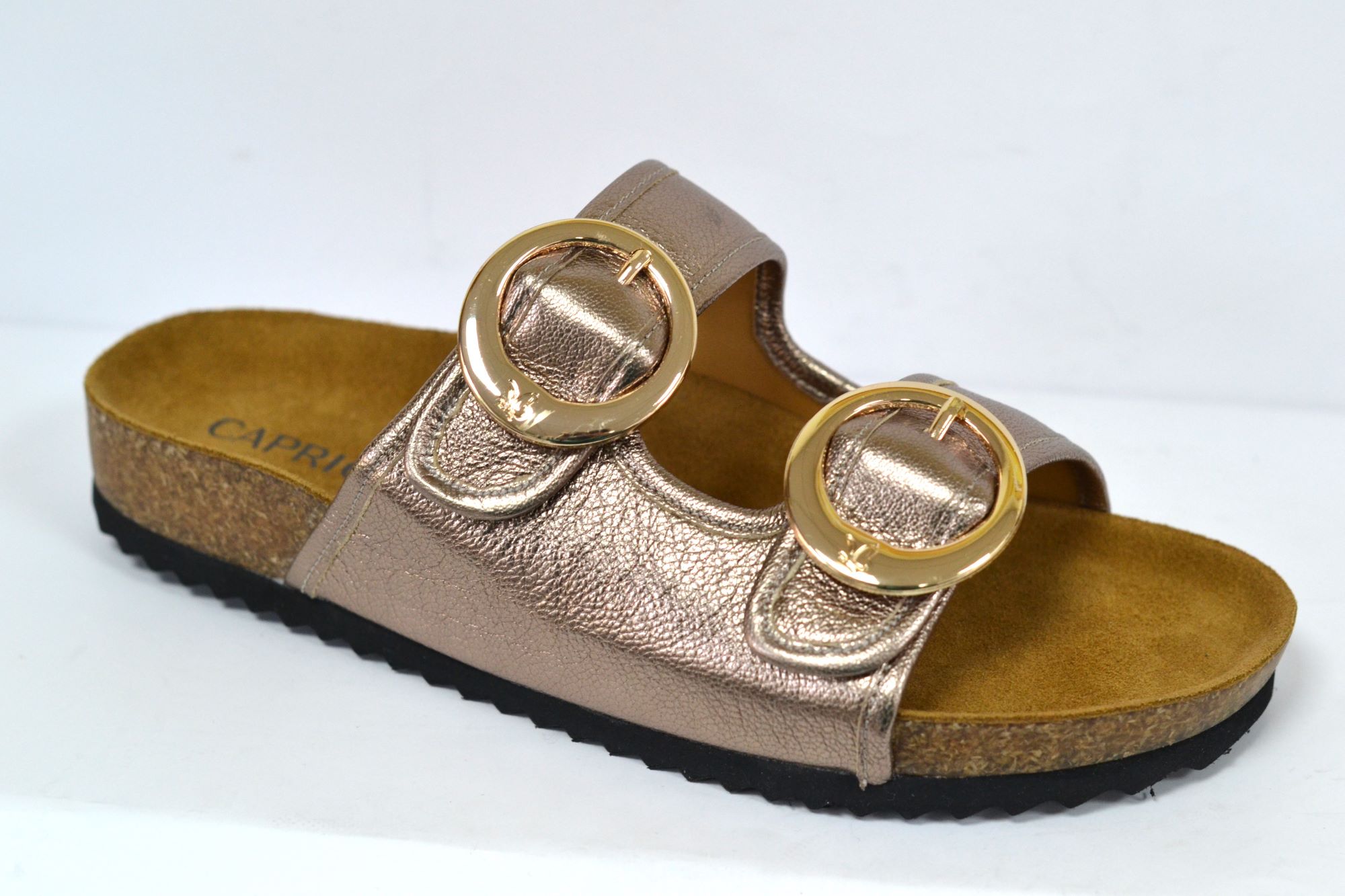 Caprice 27403-44 Nazouváky Taupe Metallic Zlaté VEL.37