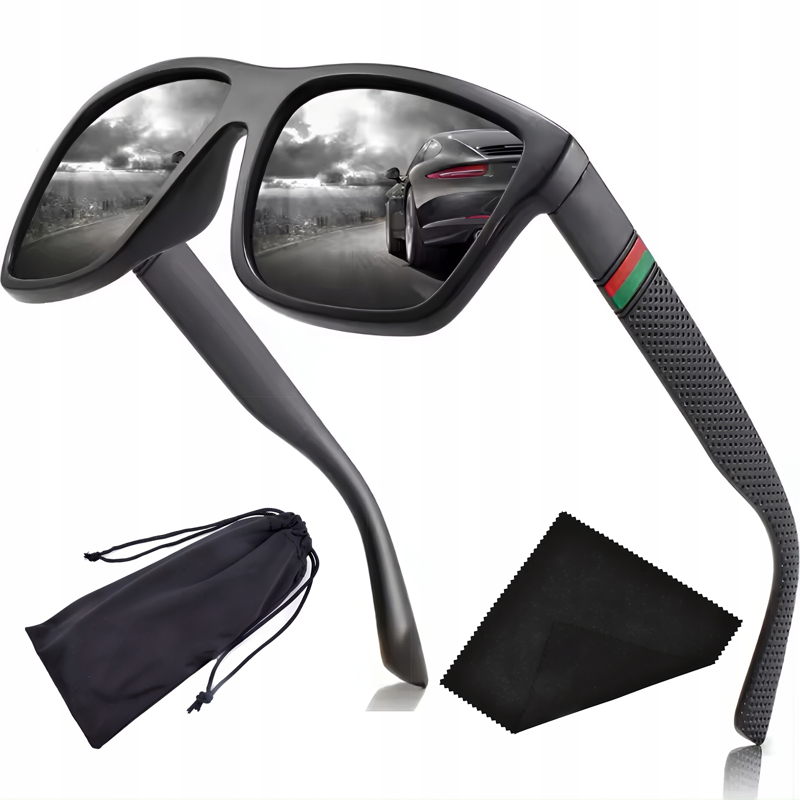 OKULARY PRZECIWSŁONECZNE męskie POLARYZACYJNE sportowe OOoksy + GRATIS