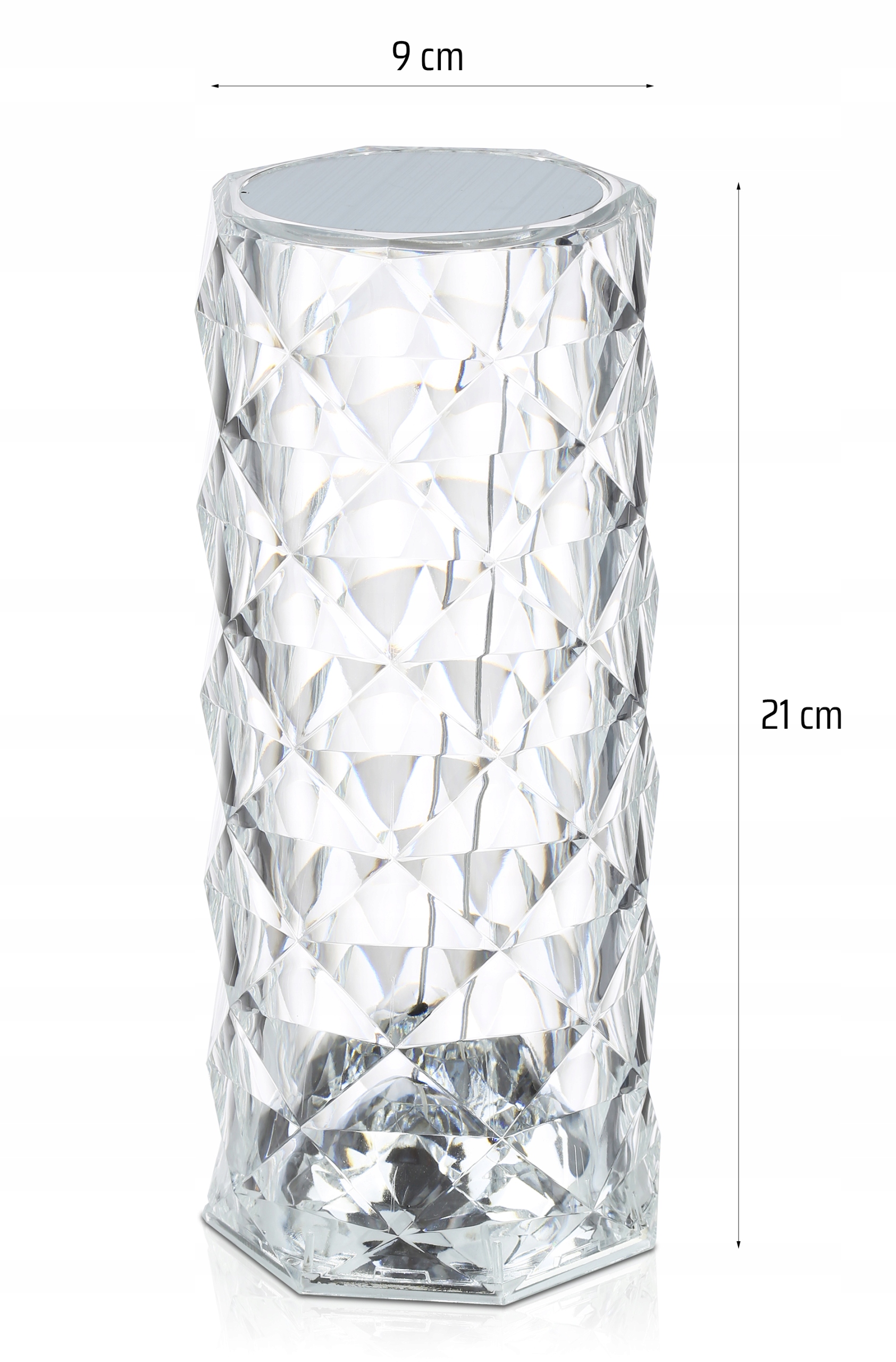 KŘIŠŤÁLOVÉ LED SVĚTLO DIAMANTOVÁ DOTYKOVÁ RŮŽE Hmotnost (s balením) 0.4 kg