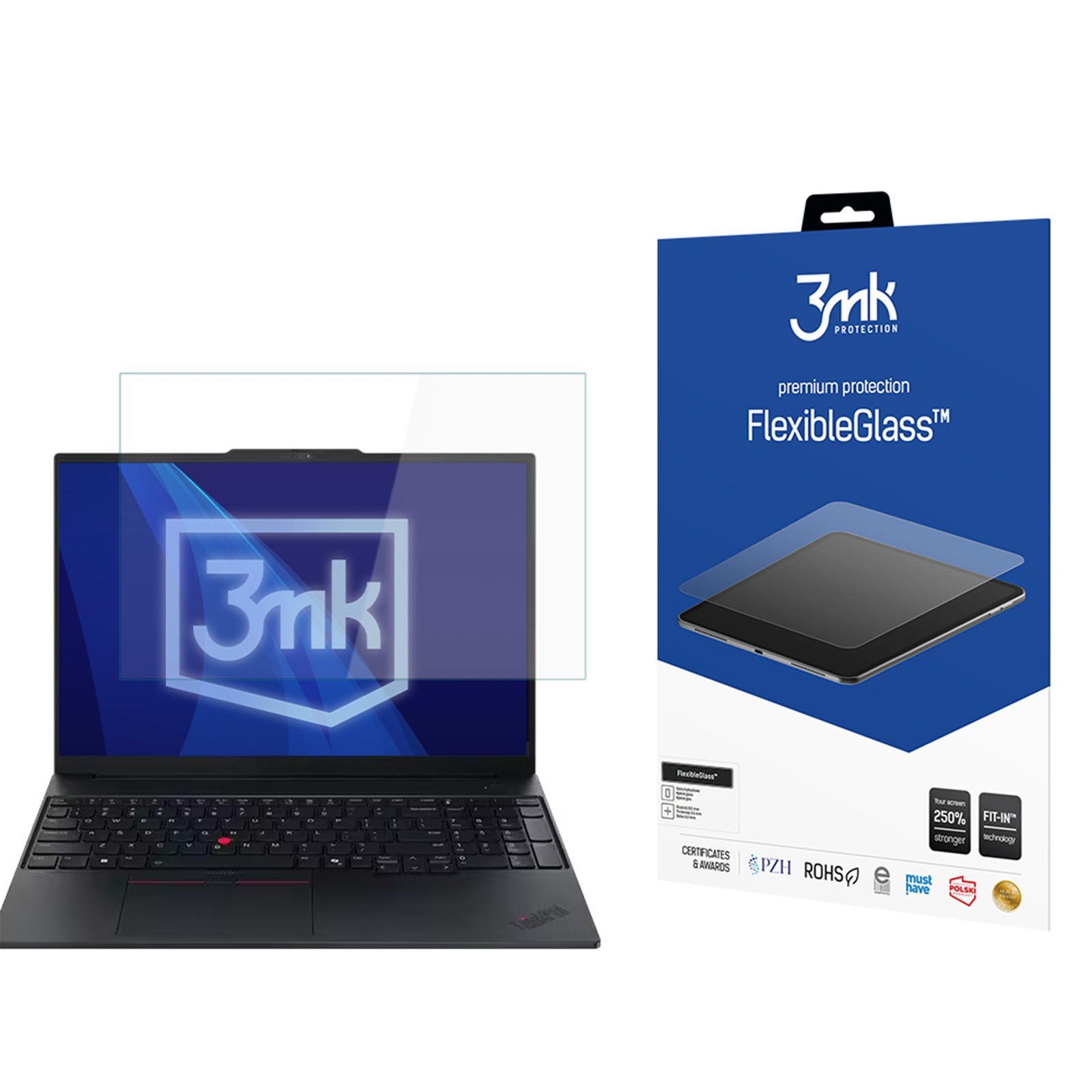 Hybridní Sklo pro Lenovo ThinkPad E14 Gen 7 až 15" 3mk FlexibleGlass