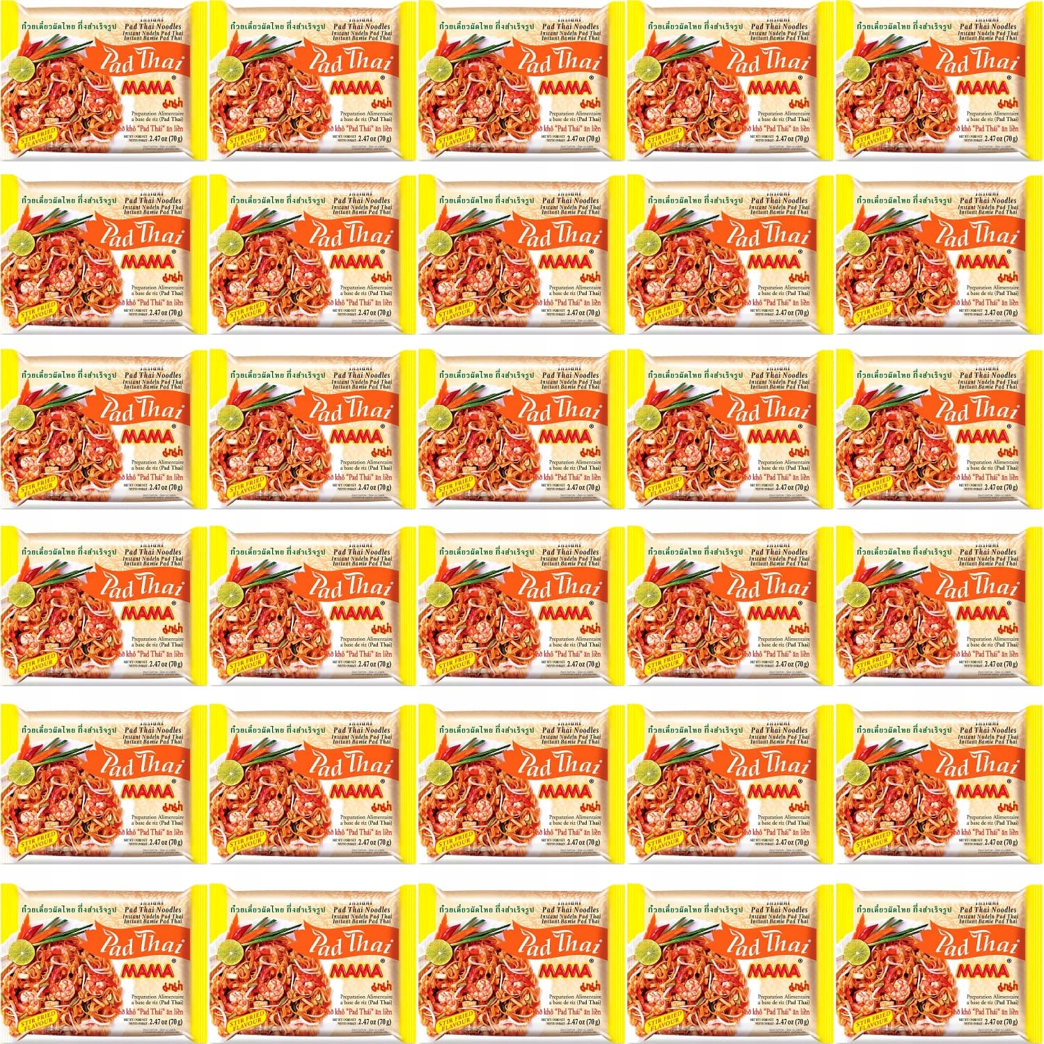 Karton Tajski Makaron Błyskawiczny Instant Pad Thai Stir-Fry 30 x 70g Mama