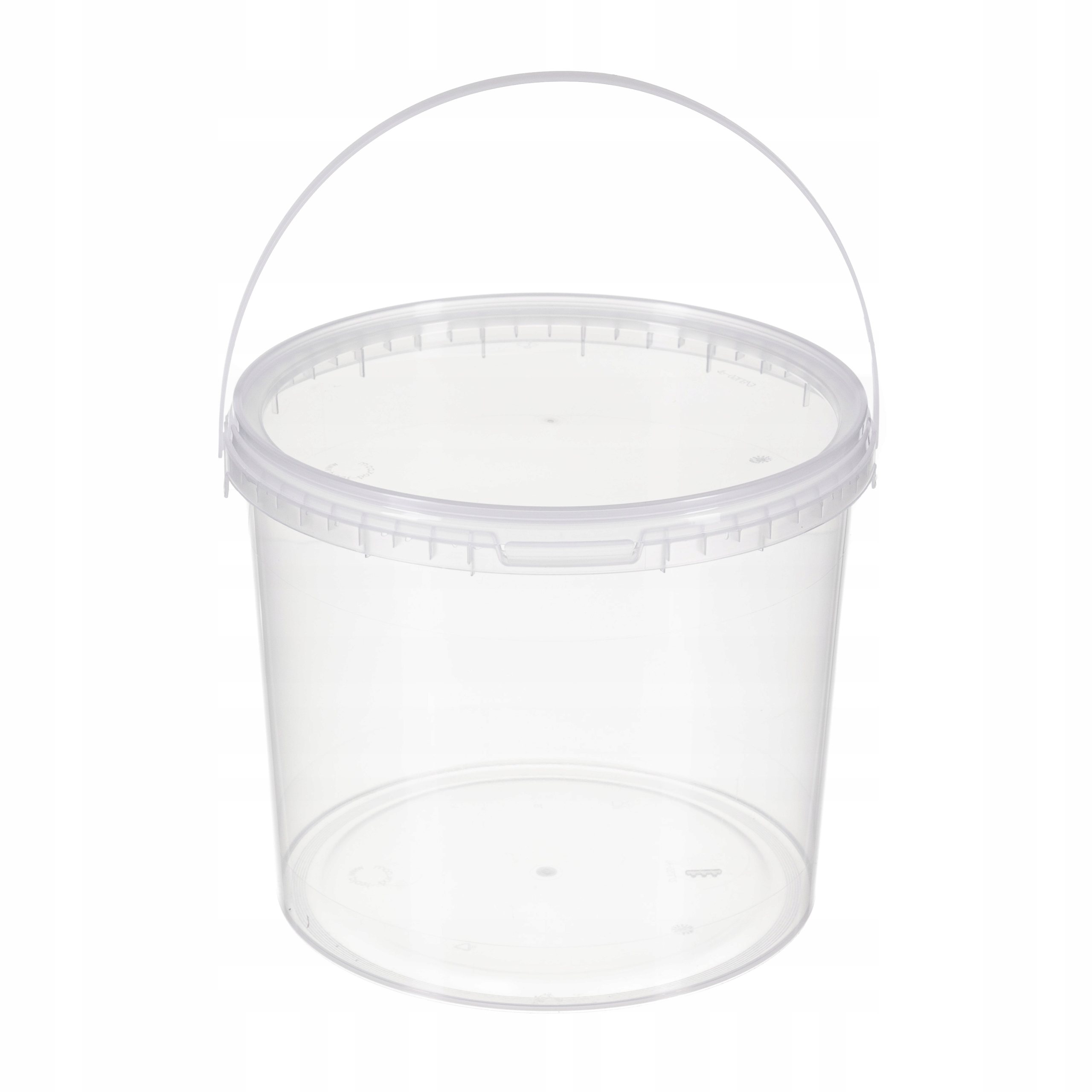 WIADRO WIADERKO PLASTIKOWE 5 L Z POKRYWKĄ ATEST Przezroczyste Plomba 5000ml