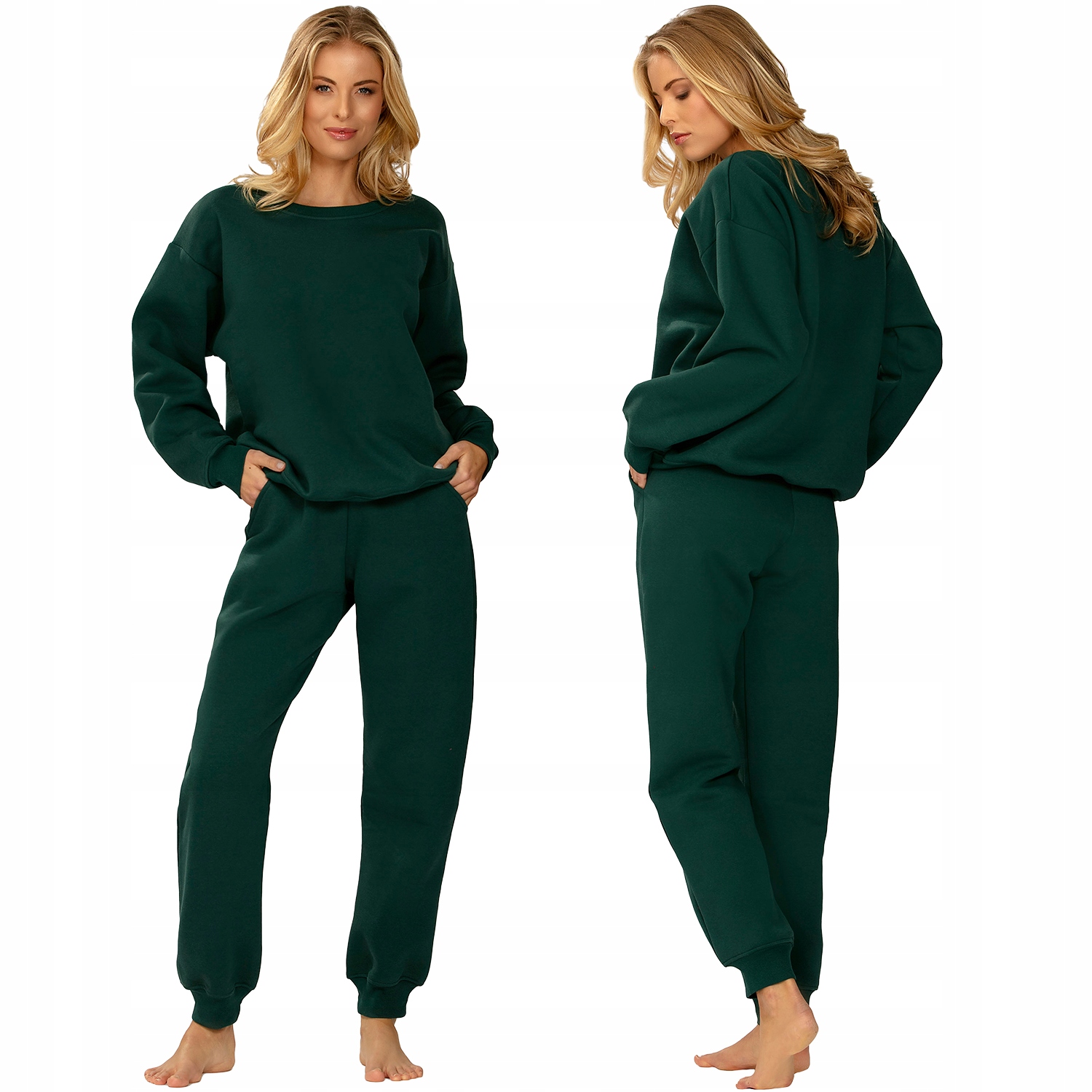 Dkaren Rehema-Kpl zelený S bavlna teplákovka Komplet Mikina Kalhoty