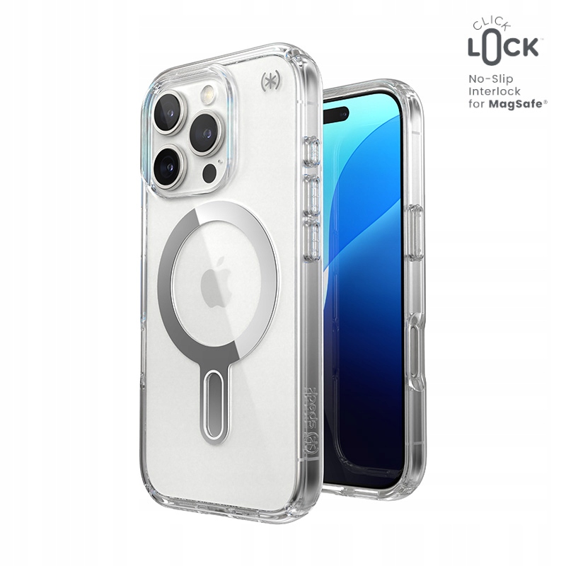 Pouzdro iPhone 16 Pro (Průhledné Chromovaný povrch Serene Silver)