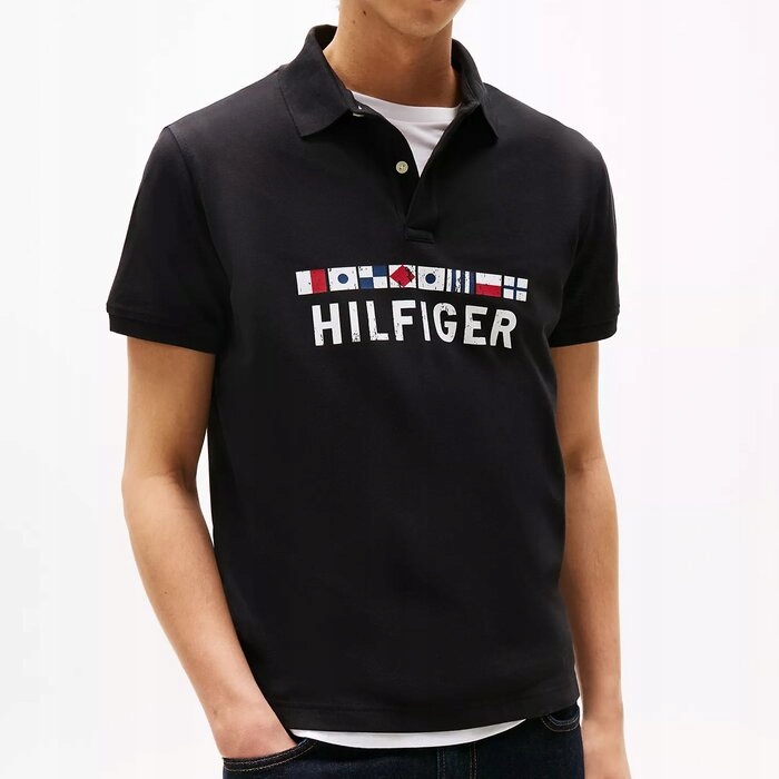 Polokošile Tommy Hilfiger pánská bavlněná černá L (nová)