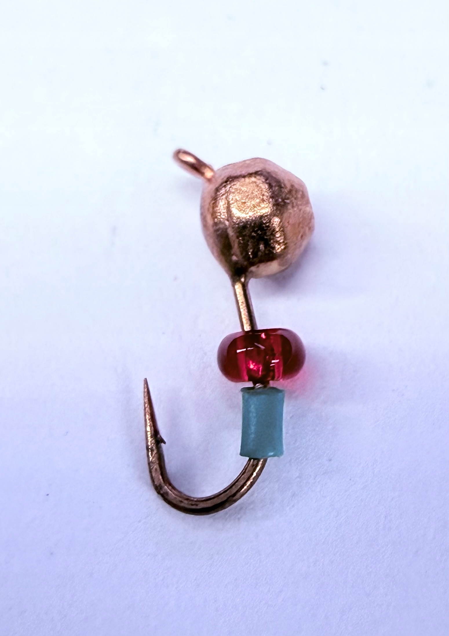 Mormyszka Wolframowa Dyskoteka miedź koralik 3mm ~0,25g 2630