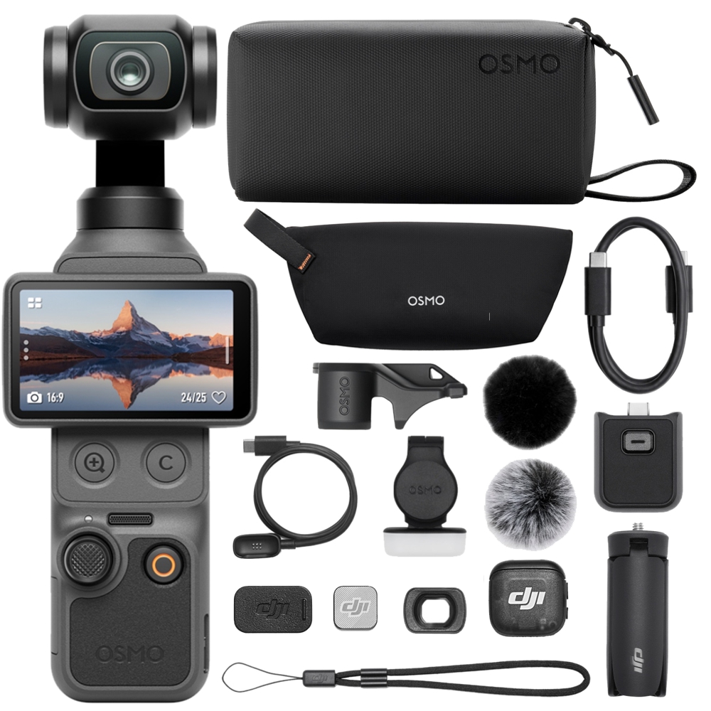 Dji Osmo Pocket 4 Creator Combo 4K kamera s Gimbalem Dji Mic 3 Příslušenství