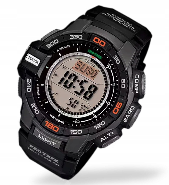 Sportovní pánské hodinky Casio ProTrek s kompasem PRG-270 Solar +Box Gravírování