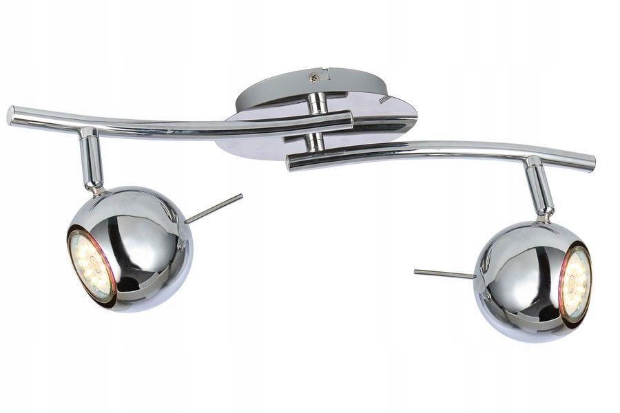 Dvojitý malý stropní svítidlo Santorini 2 chromové reflektory do kuchyně jídelny haly