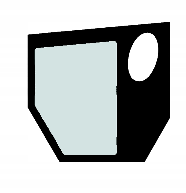 G3548 - СКЛО ДВЕРІ НИЖНЯ ШОВКОГРАФІЯ HITACHI ZW180-7