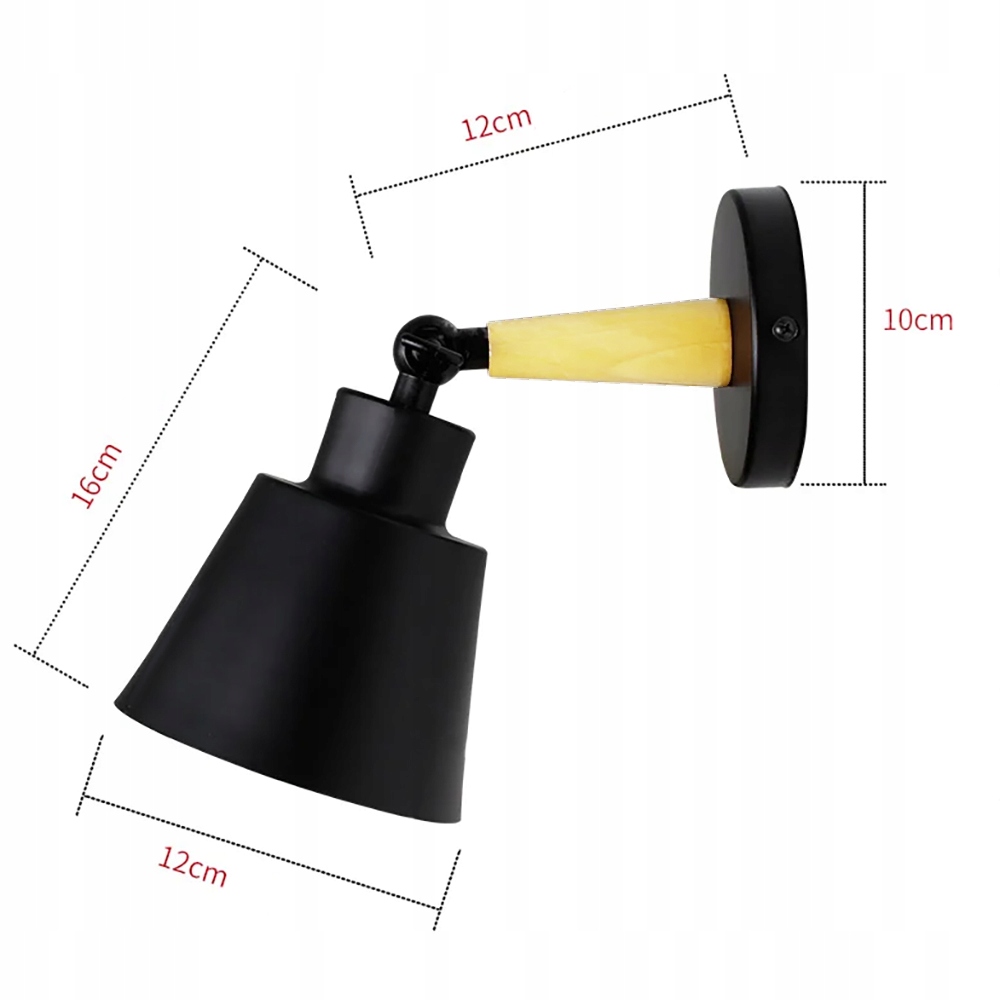 LAMPA ŚCIENNA SUFITOWA KINKIET OPRAWA SPOT REFLEKTOR RUCHOMY E27 DREWNO Kolekcja Modern Loft