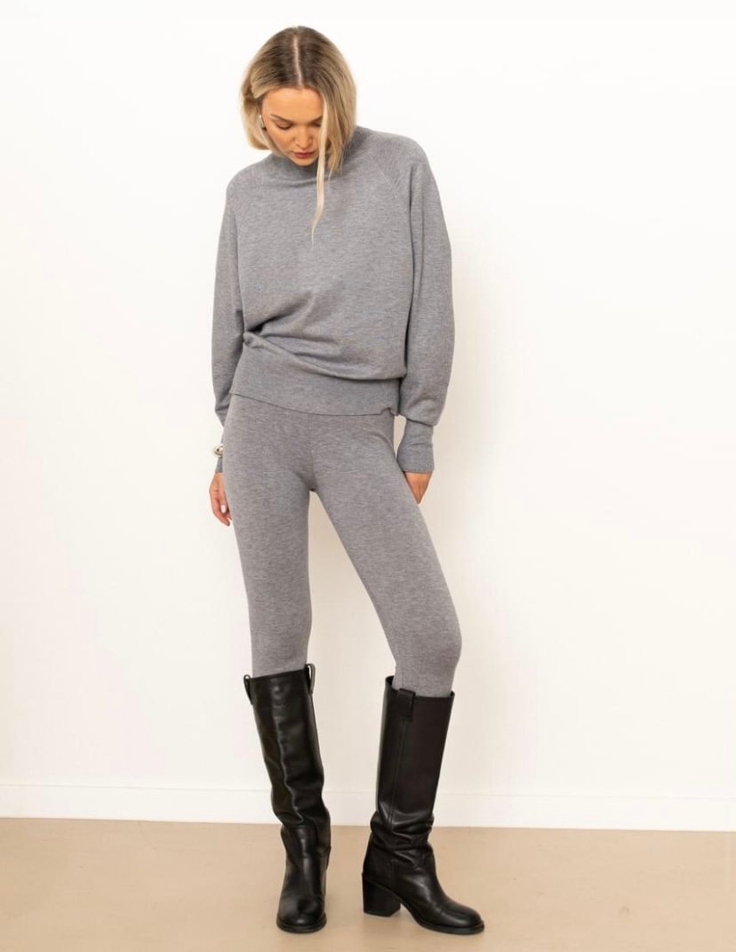 Svetrové legíny Šedé Lemonada velikost univerzální