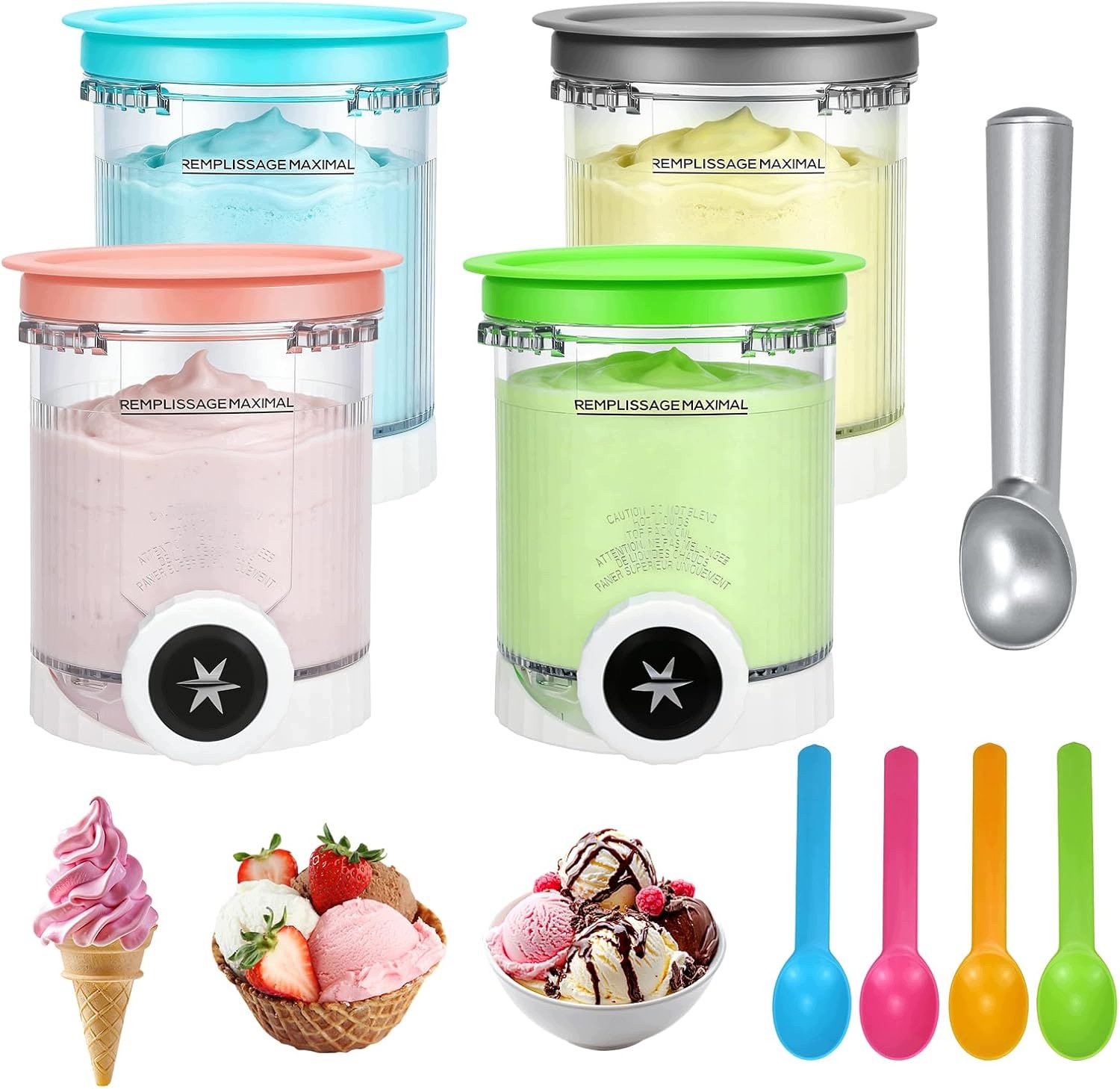 4 Nádoby Na Ninja Creami 480 ML Tuby Creami NC700 NC701 Bpa