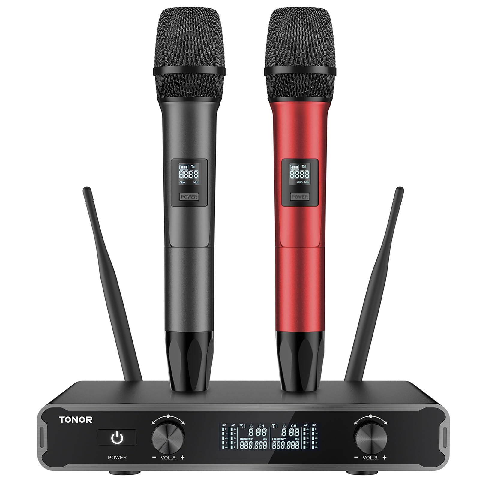 Tonor Bezdrôtový mikrofón Karaoke Dual TW450 Sivý Červený