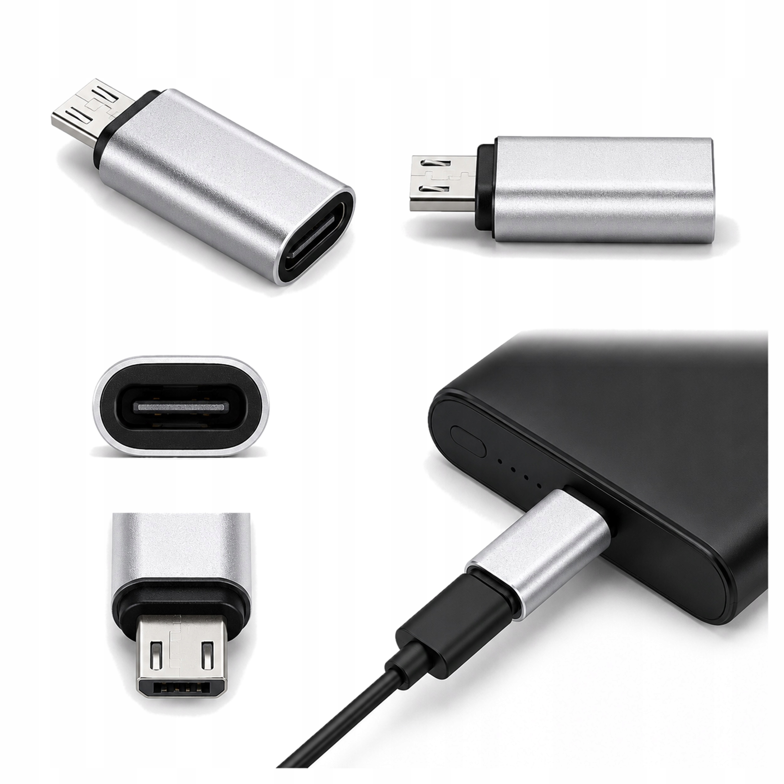 Adapter Usb C na micro Usb do ładowania i transferu danych Typ C microUSB